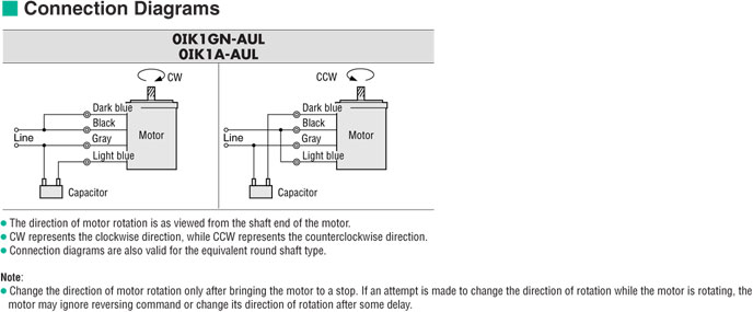 Item # 0IK1GN-AUL, Induction Motor On Oriental Motor USA single phase motor with capacitor wiring diagram 