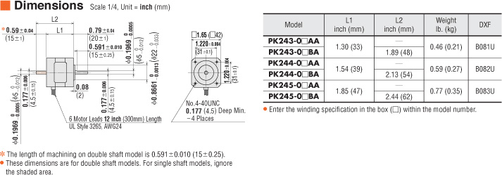 1.8 degree 2-phase 6 wire Oriental Motor Vexta PK244-03AA Stepper Motor 